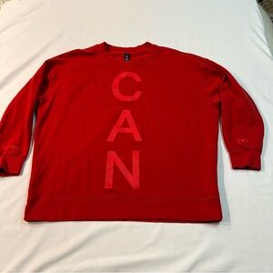 Lululemon Team Canada Perfectly Oversized Crew sweatshirt Red Size 14